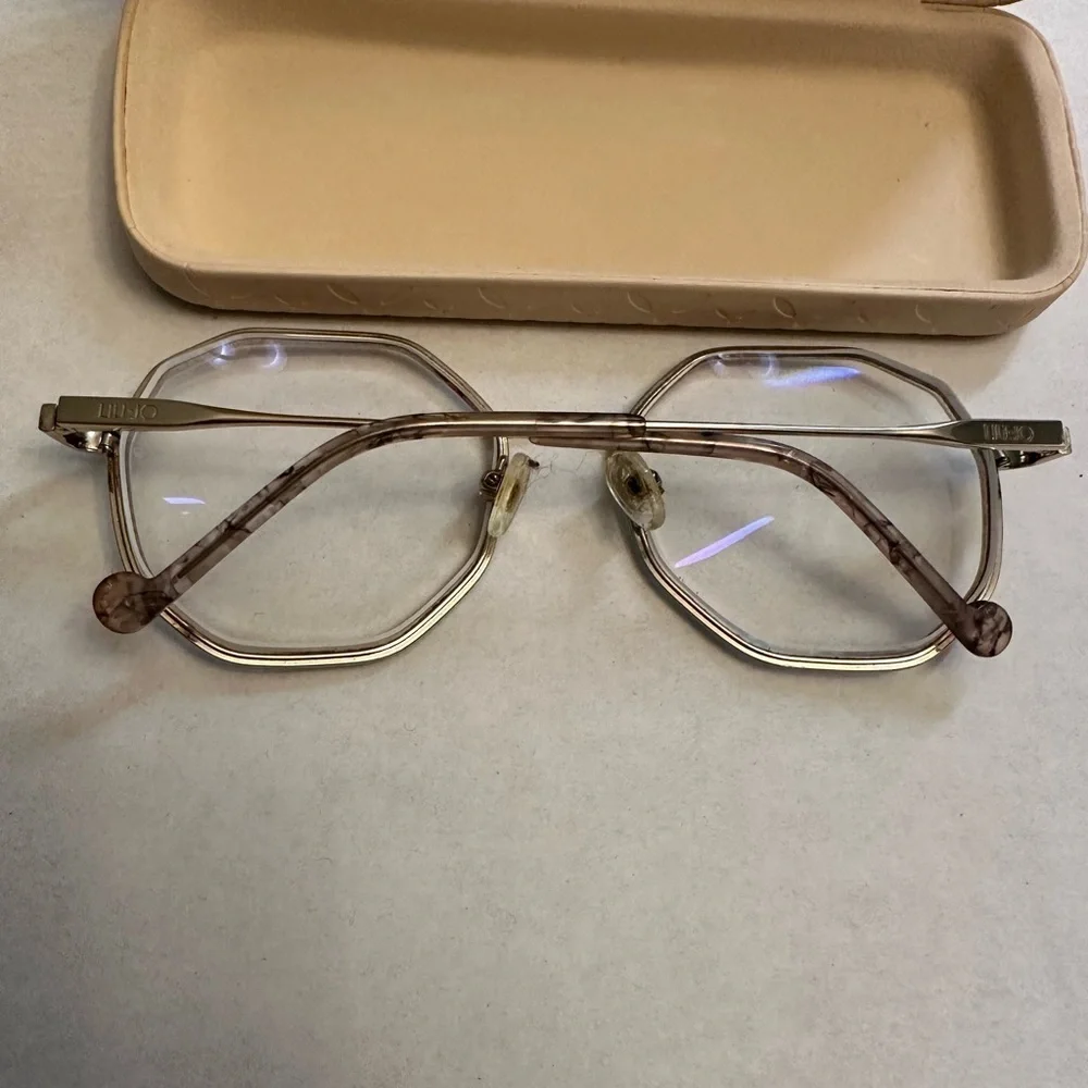 LIU JO LJ 2131 717  Authentic Eyeglasses Frames 54 18 135 Ivory Gold With‎ Case